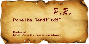 Popelka Renátó névjegykártya